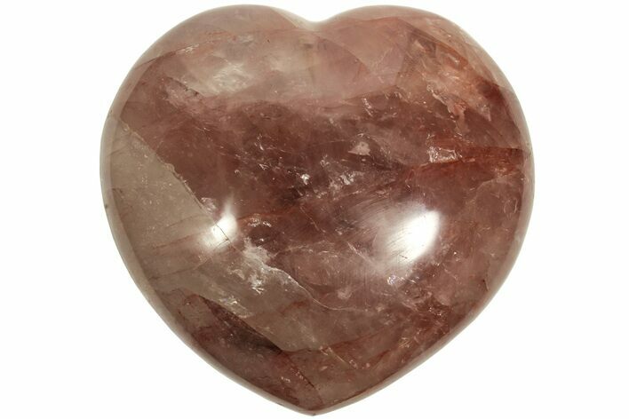 Polished Hematite (Harlequin) Quartz Heart - Madagascar #210521